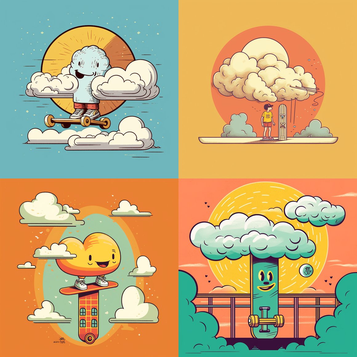 Sun & Cloud Skater Shenanigans