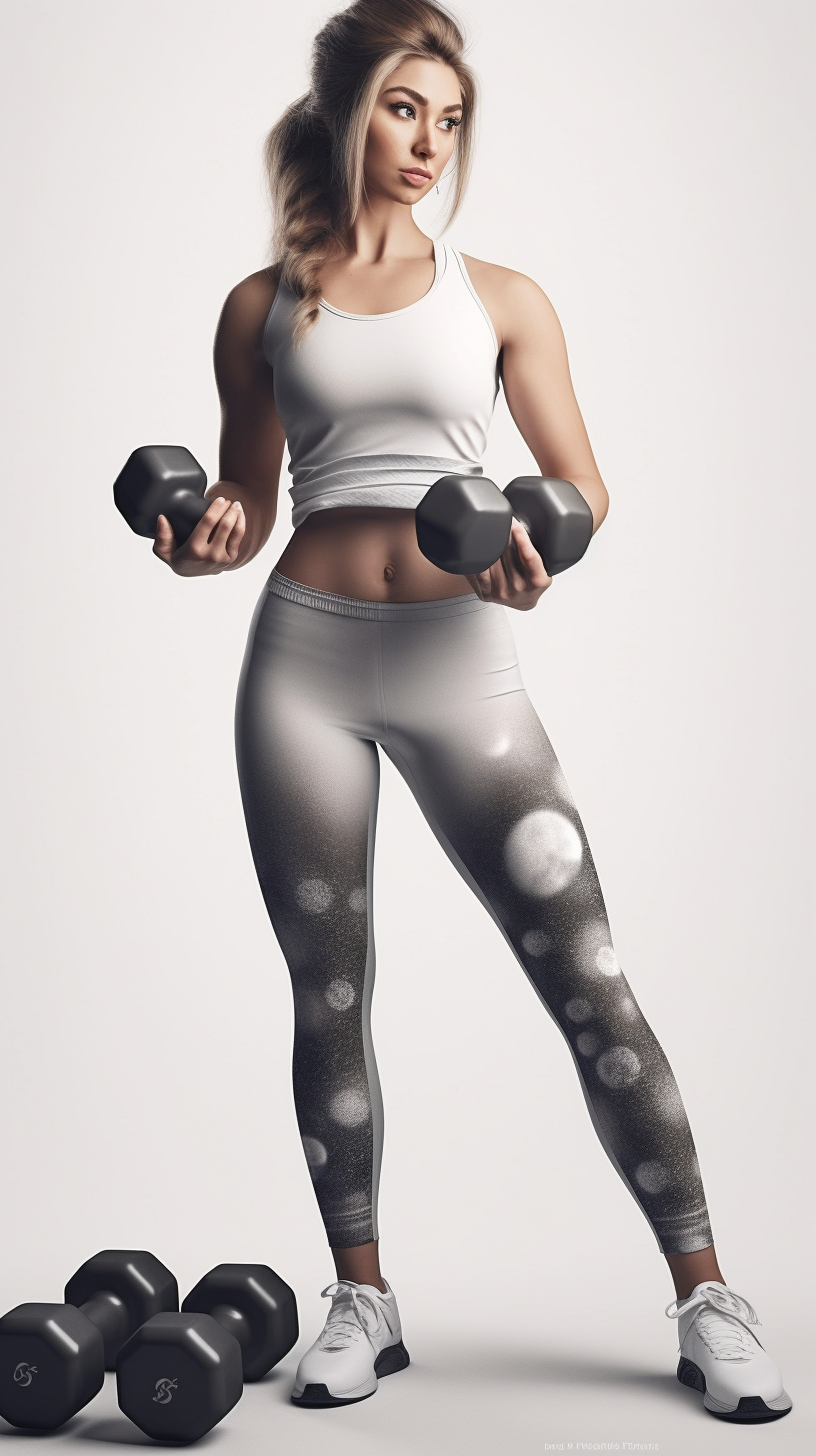 Mid-Workout Struggle: Fit Woman Powering Through Fatigue