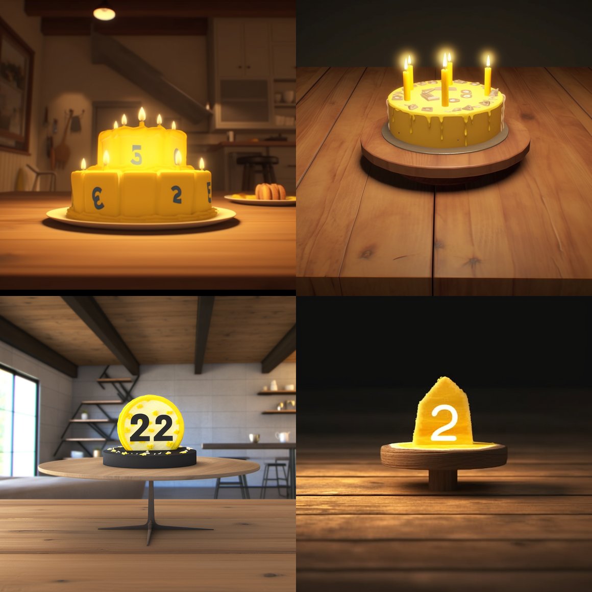 A Team Fortress-Inspired 3D Animation of a Birthday Celebration in a Minimalist Japanese Home