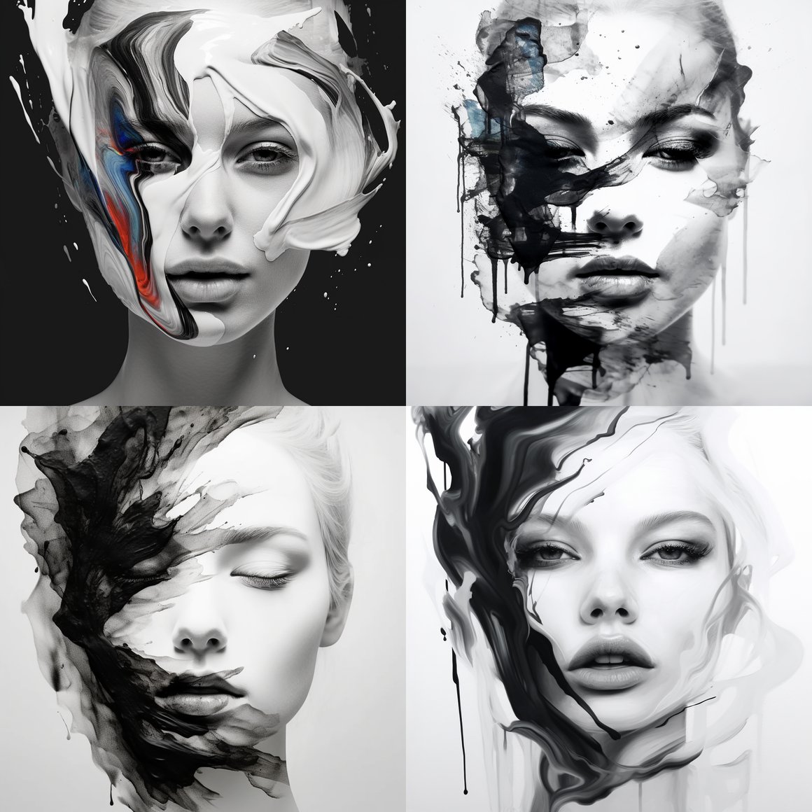 Retrato Abstracto de Emociones Coloridas