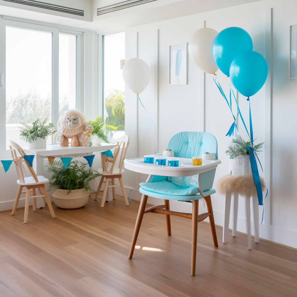 Nautical Beach House Birthday Celebration Setup