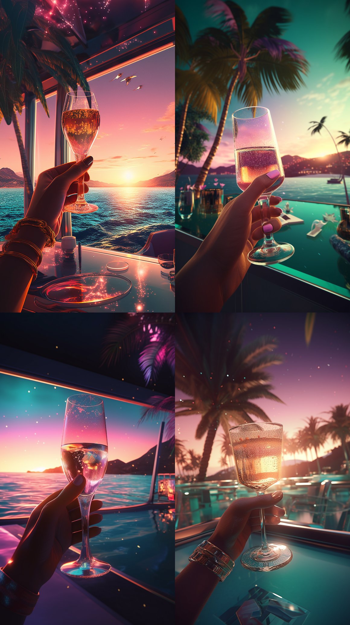Cinematic Hyper-Realism through a Champagne Glass