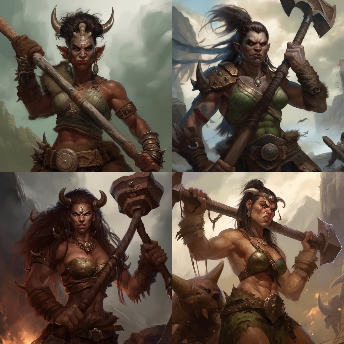 Hammer of Hades: The Orc-Tiefling Barbarian's Saga