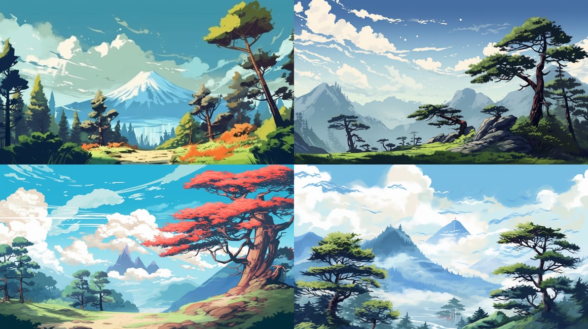 Summertime Stroll through Japanese Landscape - Artistic Prompt