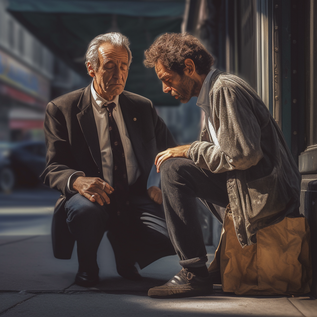 Handover of Hope: A Hyperrealistic Photo Journey