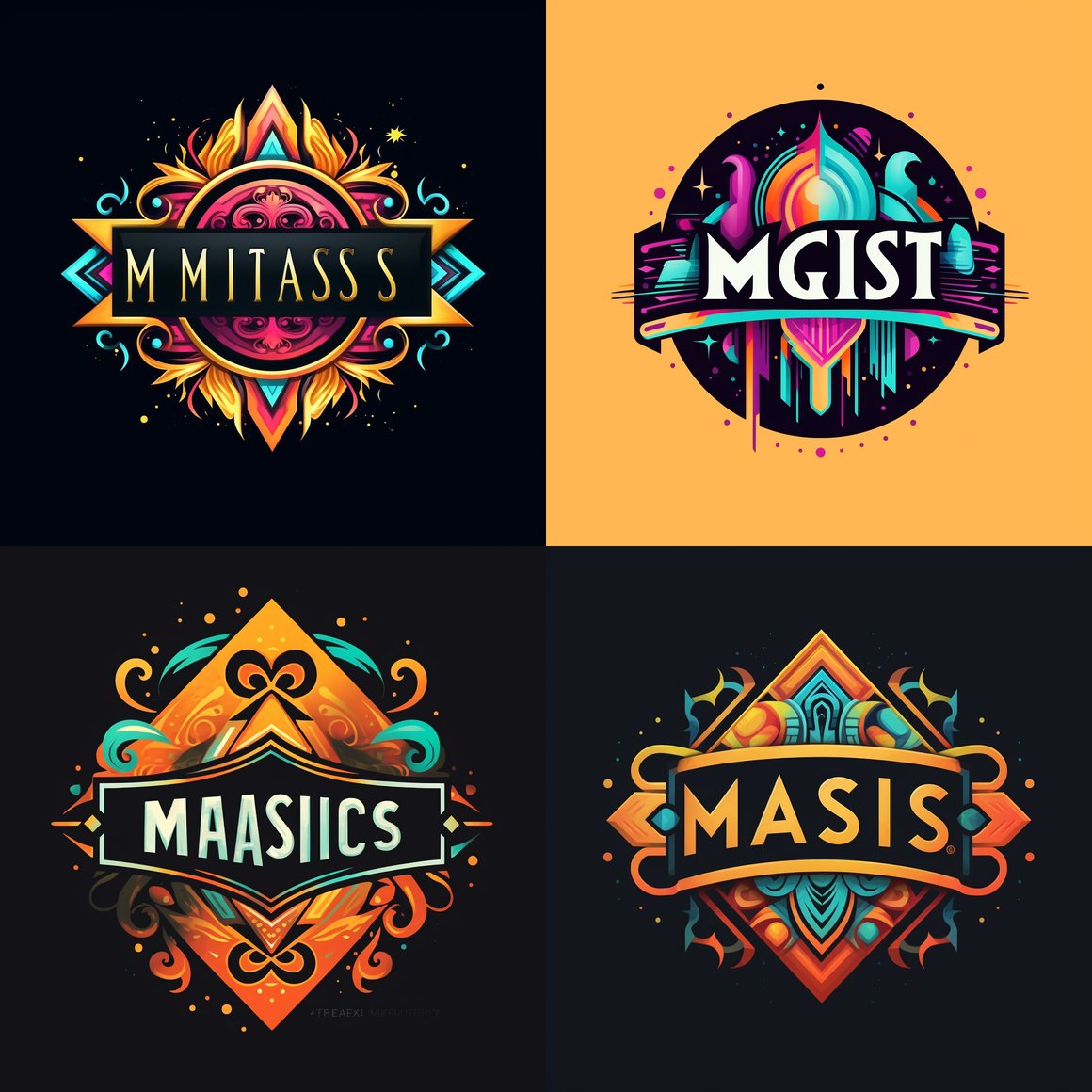Creating a Geometric Sign Painter Logo with Brush Focus for MJS Prompt ...