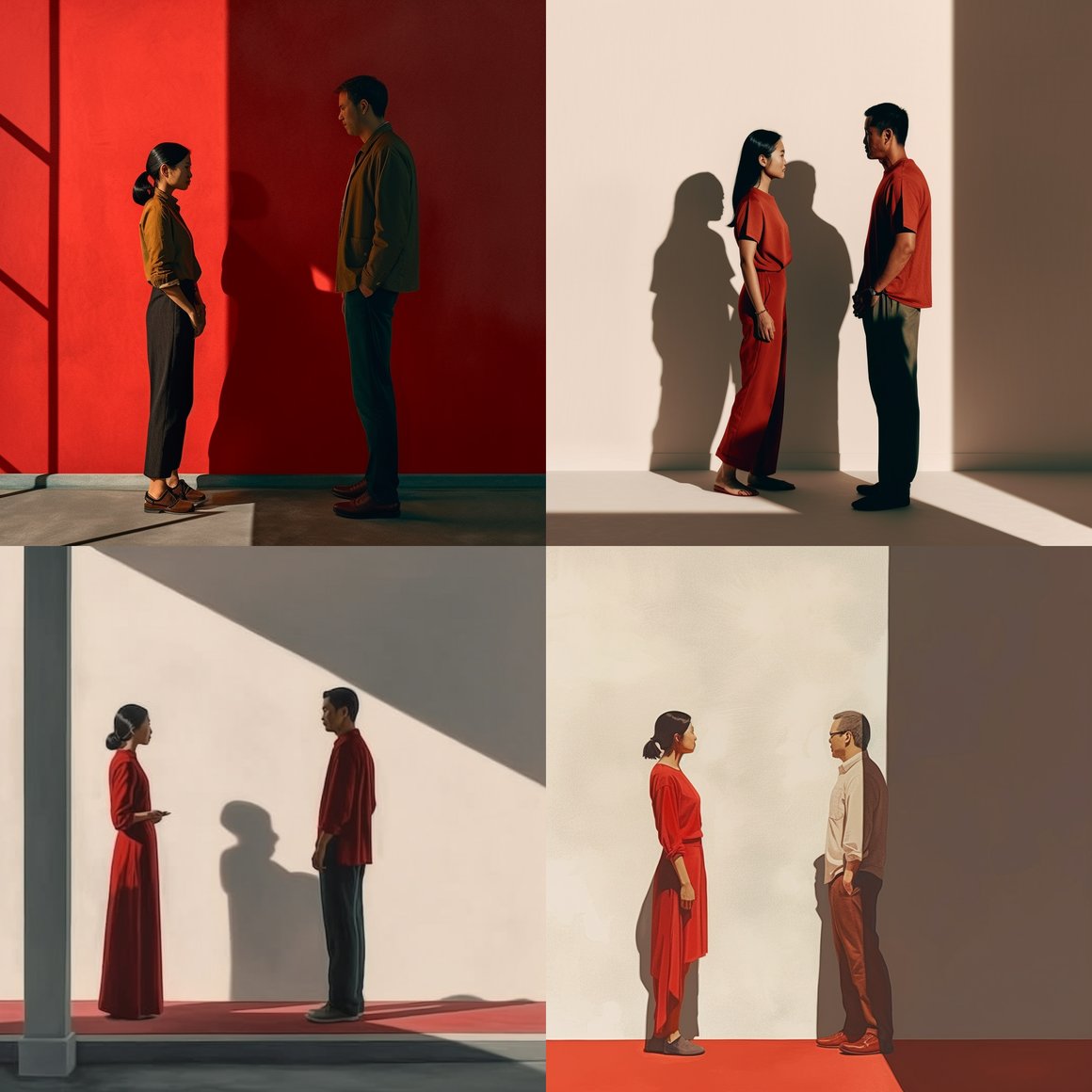 Negotiations in Hushed Shadows: An Asian Noir Scene - S 250