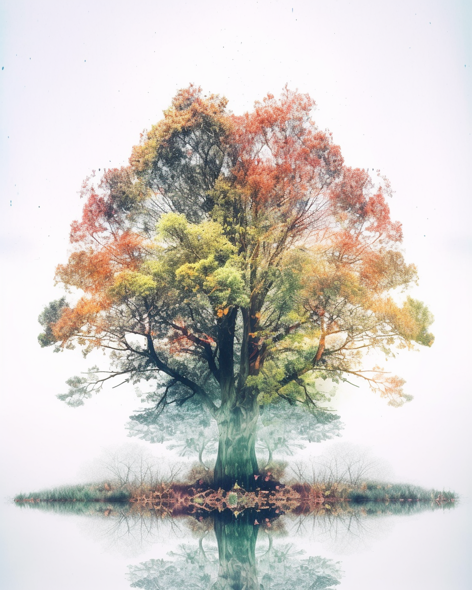 Harmonious Fusion of Nature: Double Exposure Photography