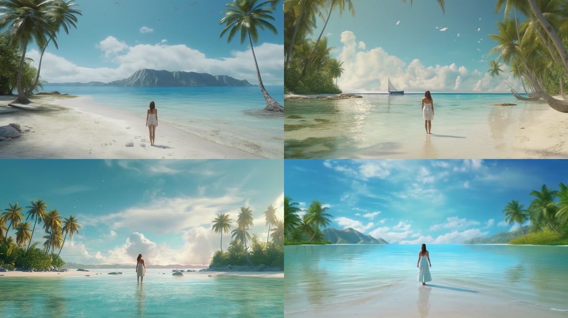 Tropical Paradise Bliss in 4K: Mid-Journey Escape