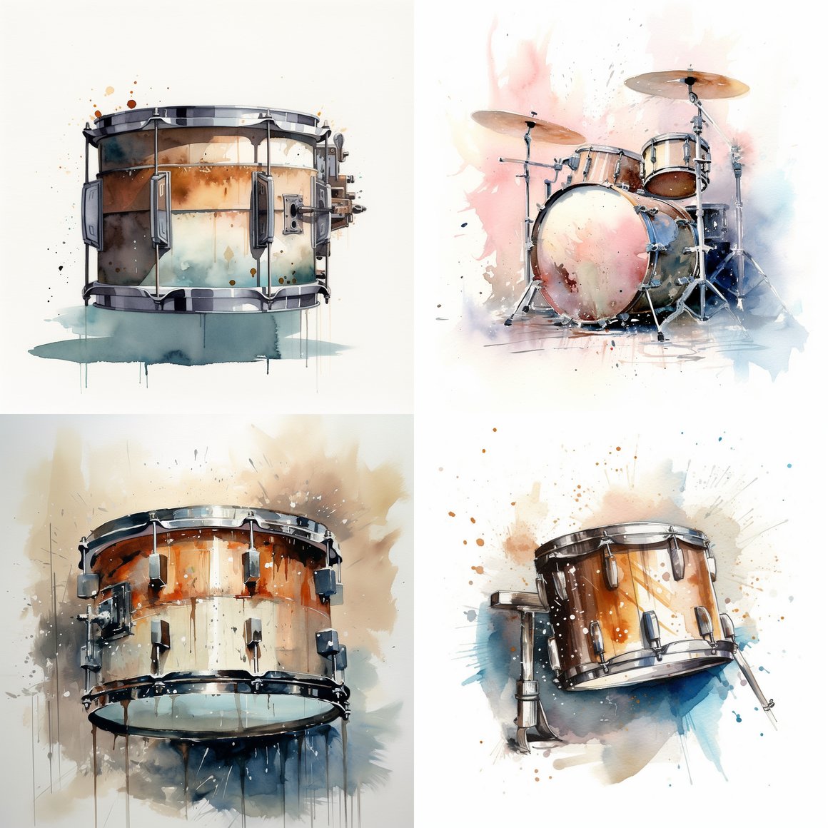 Harmonic Echo: Watercolor Rhapsody in 8K