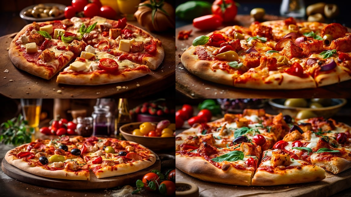 Artisan Rustic Pizza: A Close-Up Gourmet Journey