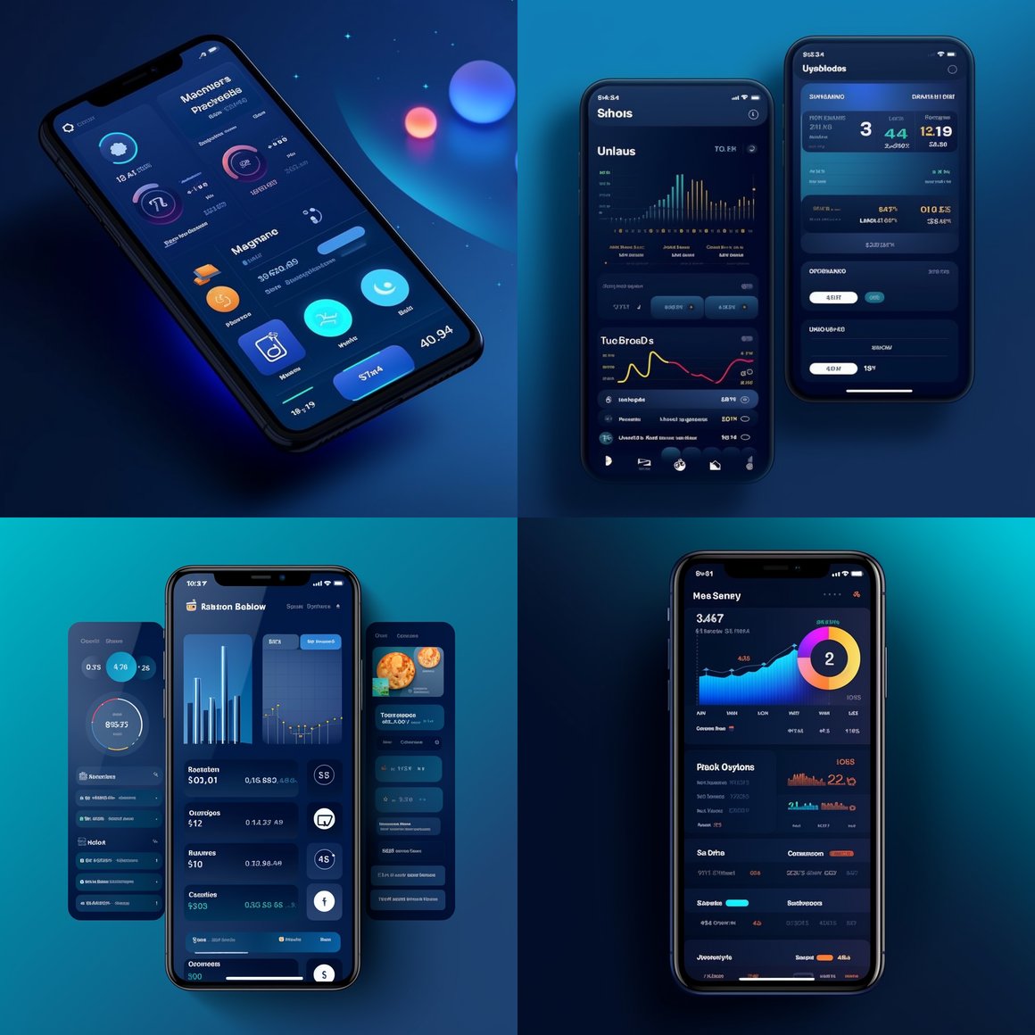 Mid-Way Progress on Blue-Themed Finance Management App UI Design