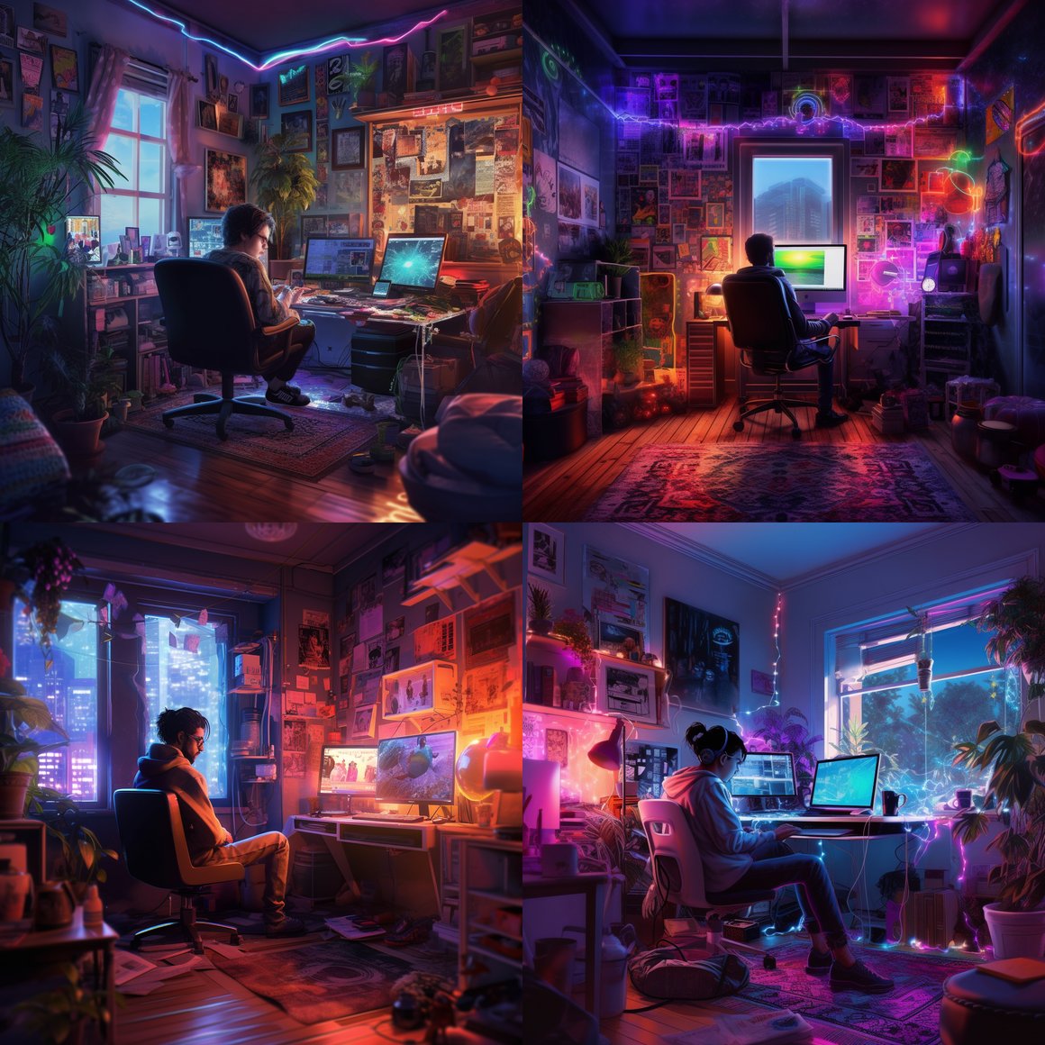 Neon Oasis: An Immersive Digital Adventure