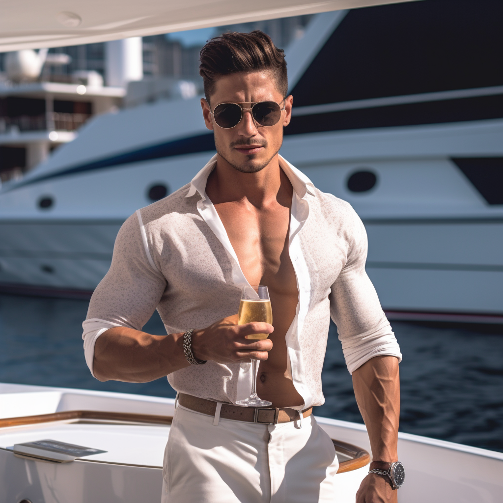 Chiseled Adonis: A Riviera Encounter