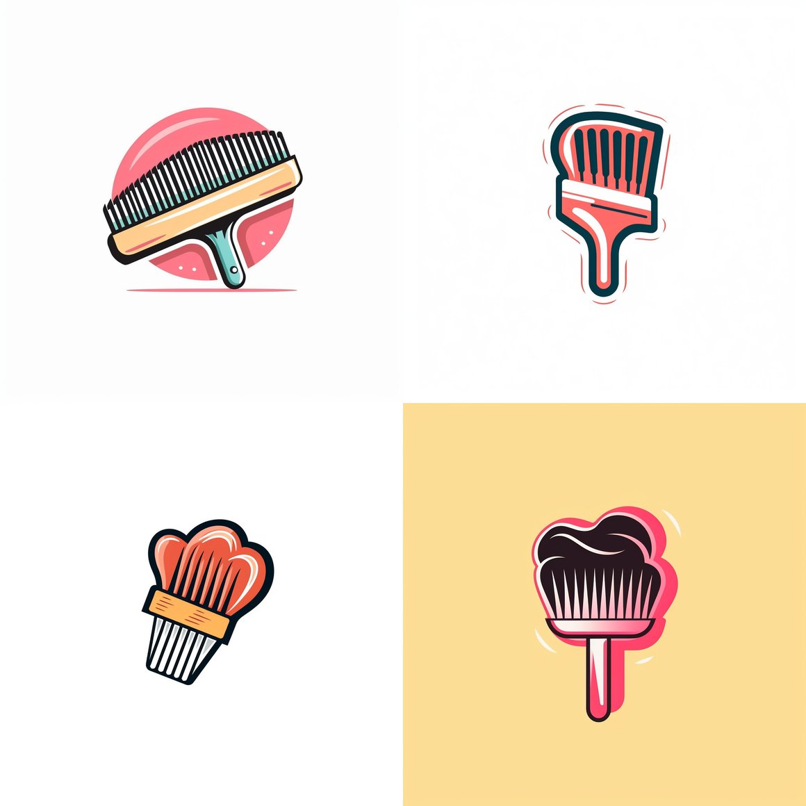 Retro Grease-Inspired Midway Logo Design with Vintage Comb Icon