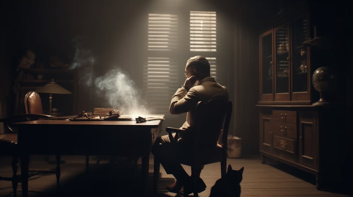 Nefarious Boss Encounter in Shadowy Lair Scene