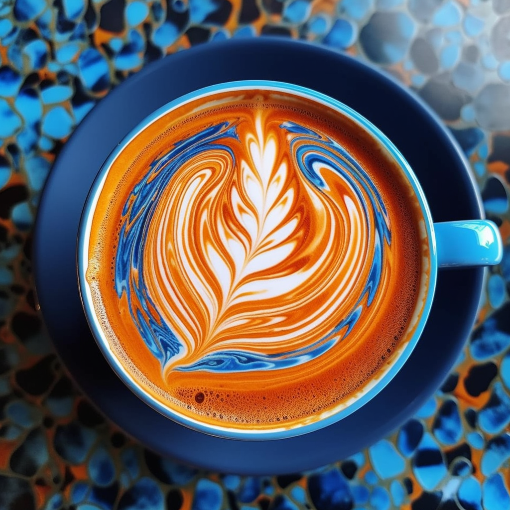Midday Espresso: A Close-Up on Latte Art and Café Vibes