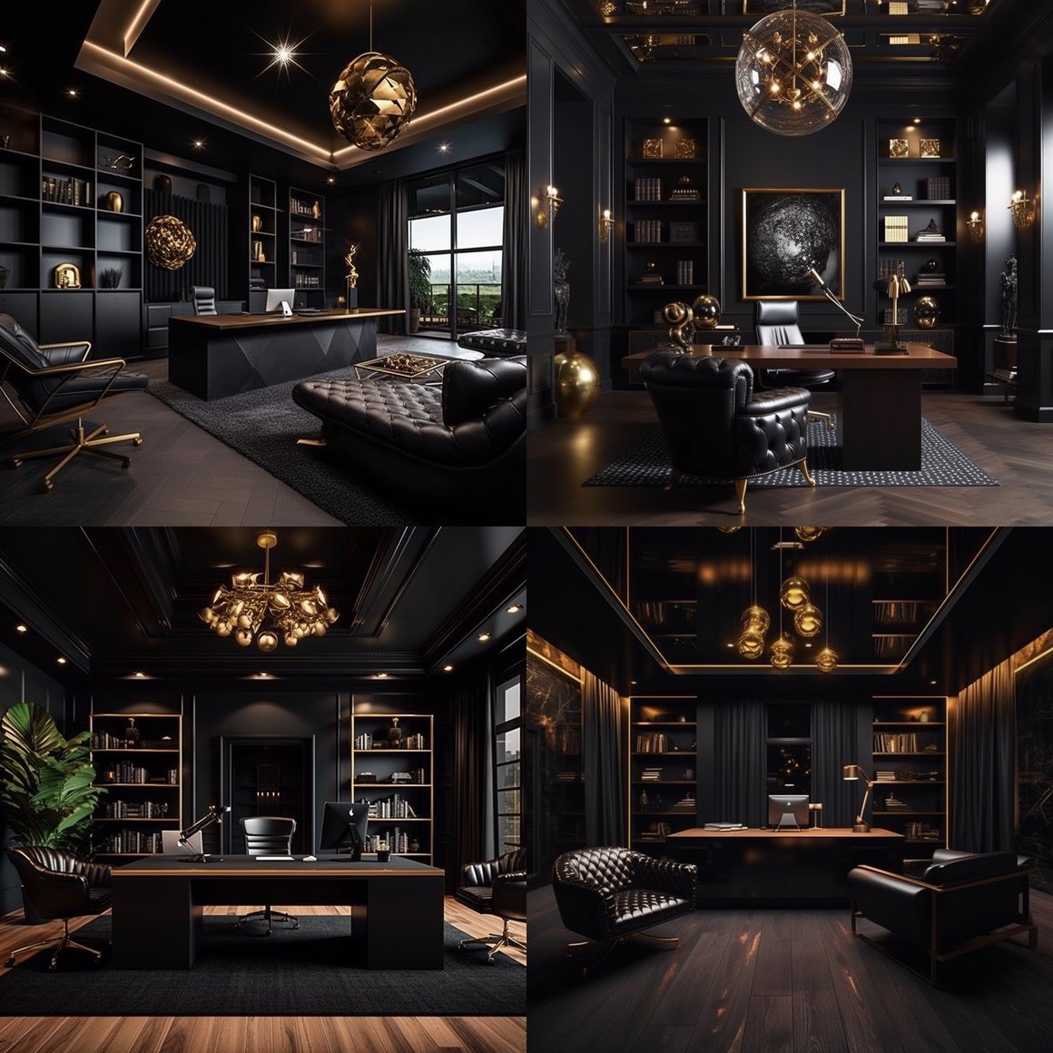 A Journey Through Luxury and Black Office Decor