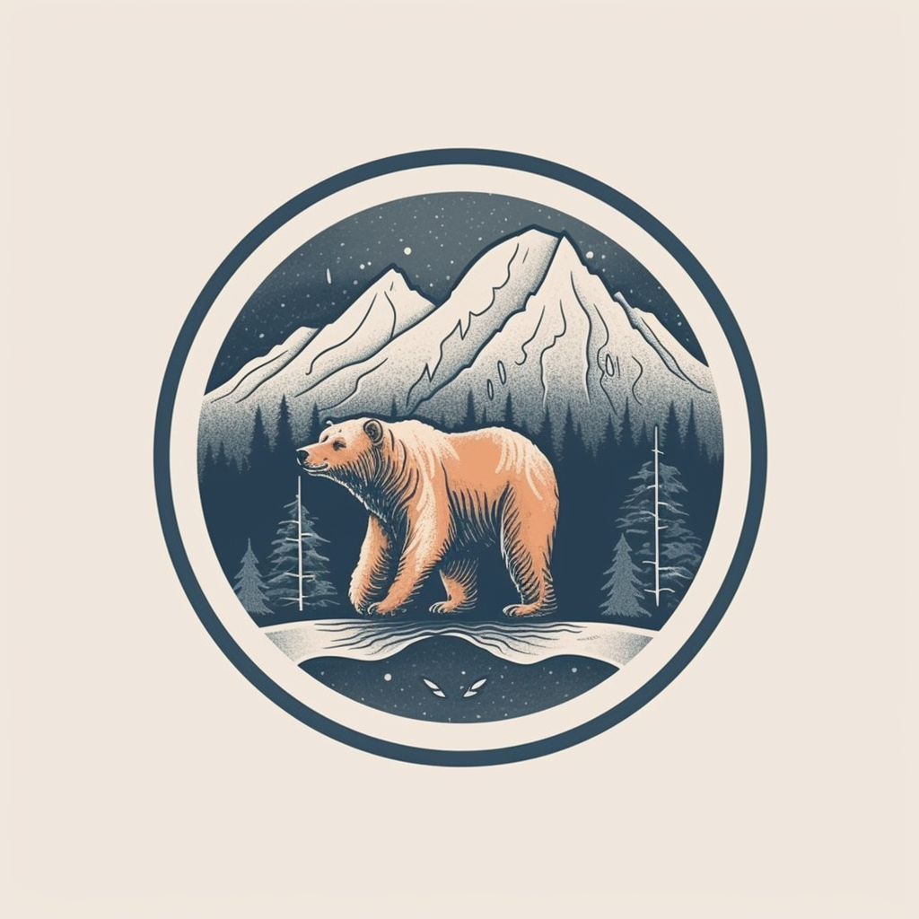 Mid-Trek Bear - Clothing Company Logo Design