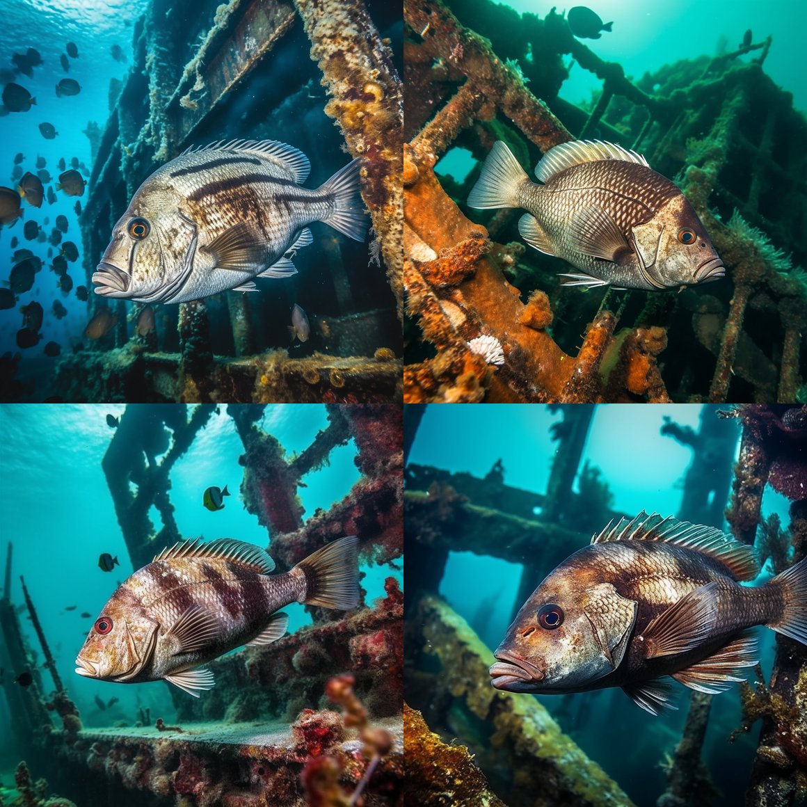 Nature's Cleanup Crew - Sheepshead Fish in Action