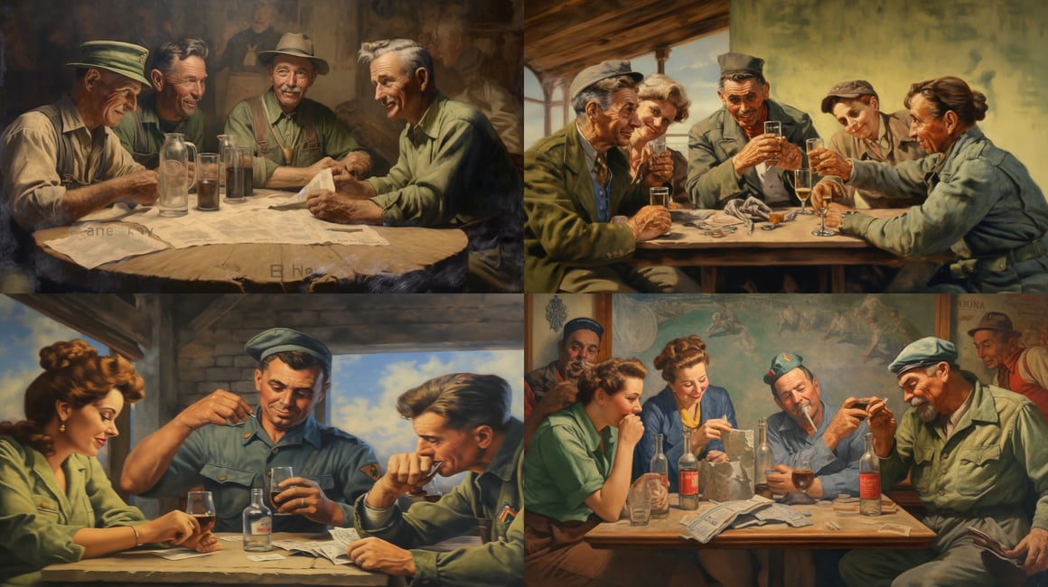 Retro Mail Deliverers: An Evening Reprieve in the 1940s