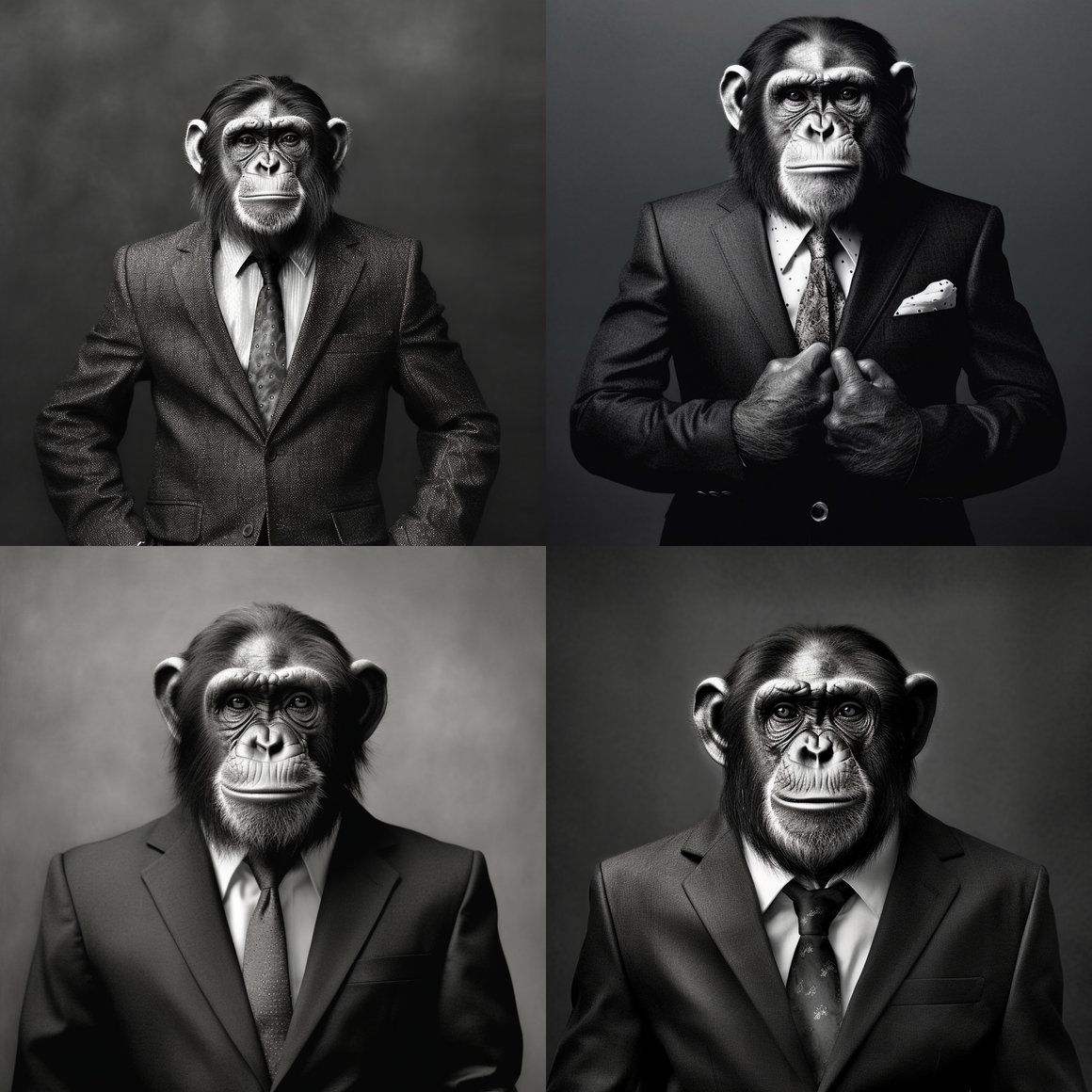 Chimpanzee Chic: A Mid-Journey Homage to Richard Avedon