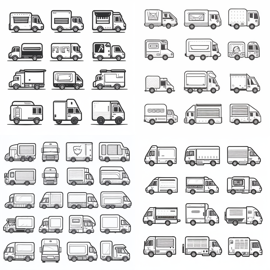 Mid-Trip Kunga Van Truck Icon Illustration Version 4