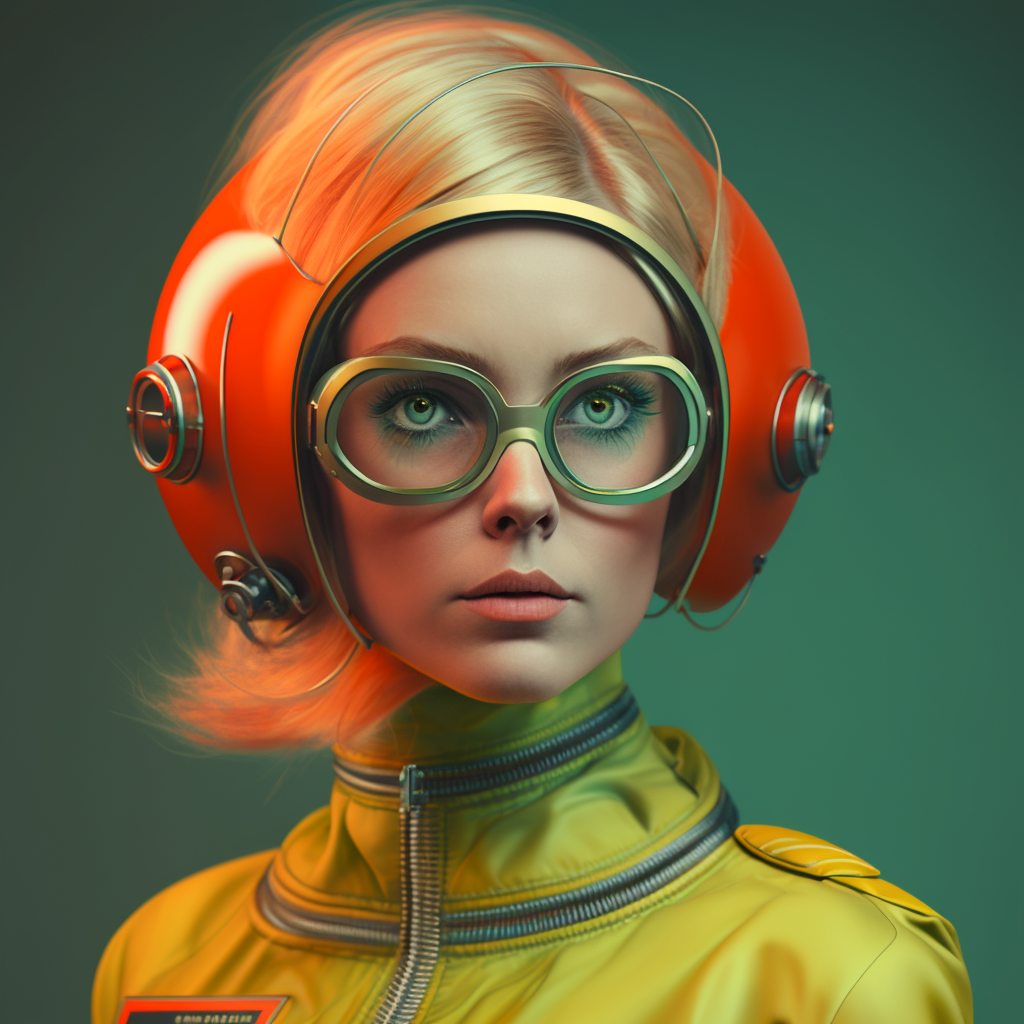Argon Astronaut: A 60s Fashion Odyssey in Hyperrealistic 4K