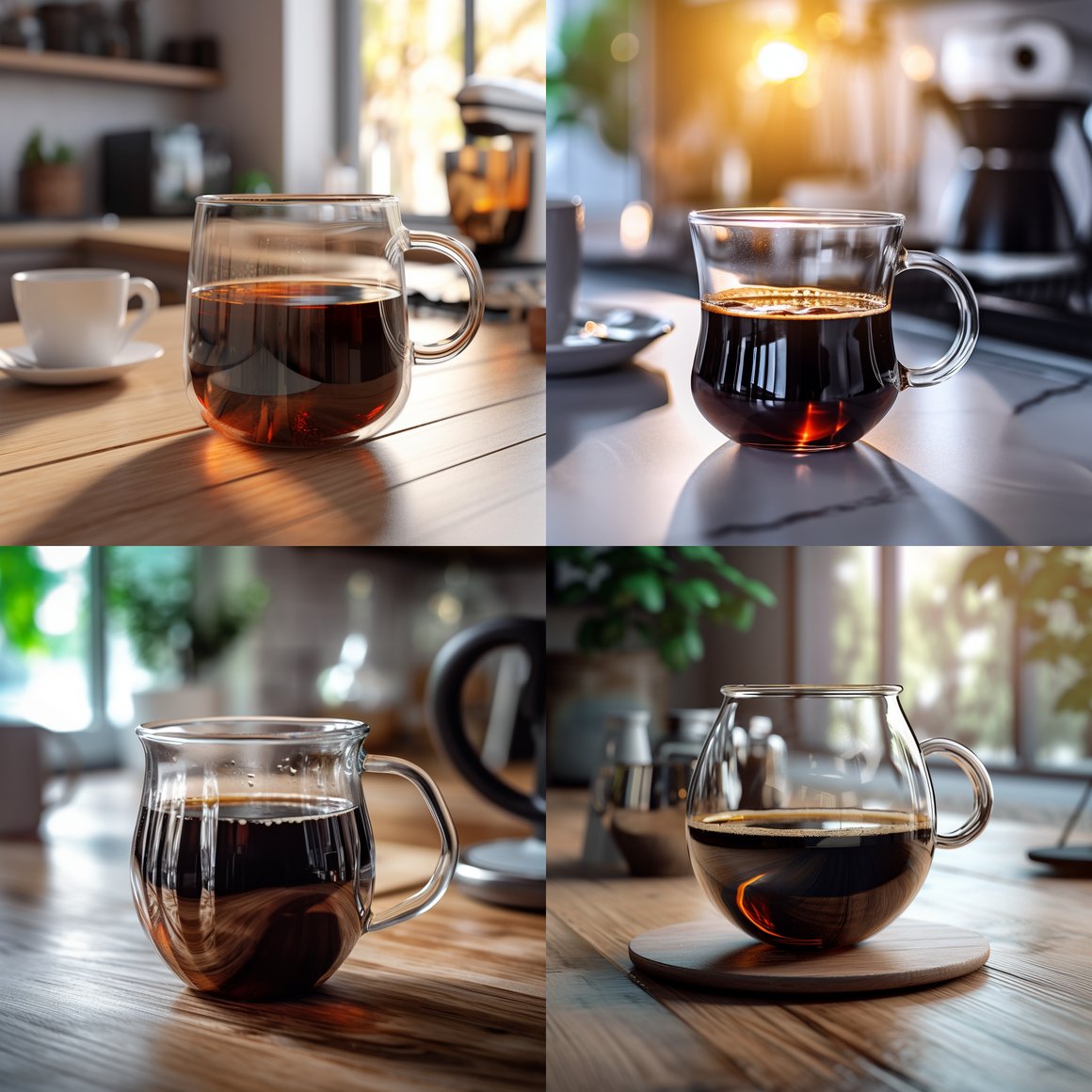 Midday Coffee Break in Contemporary Kitchen
