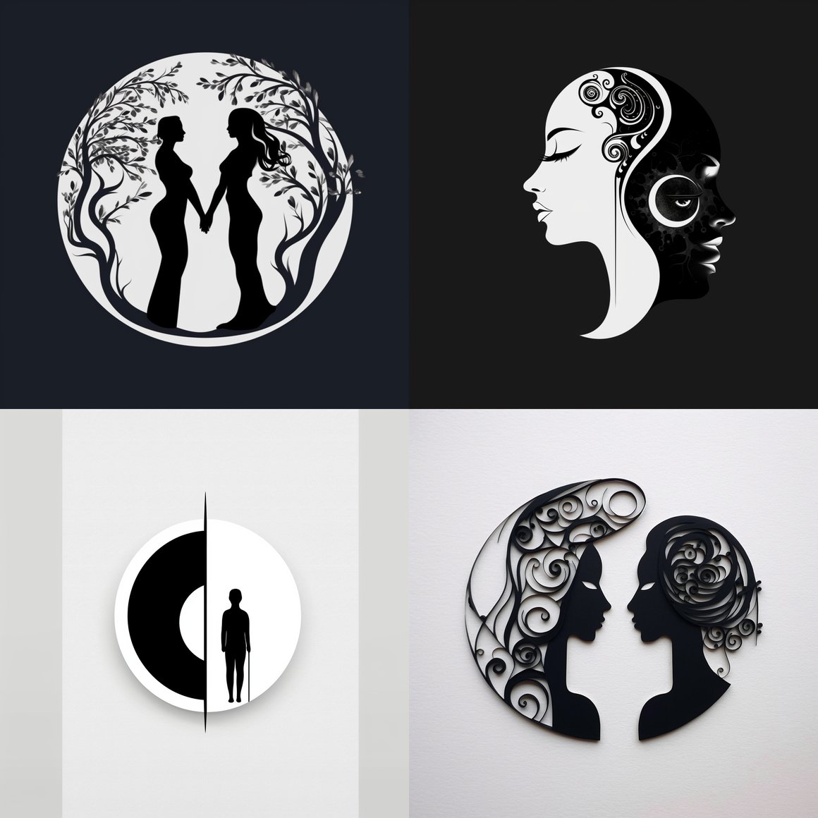 Harmony of Opposites: A Minimalistic Monochrome Journey