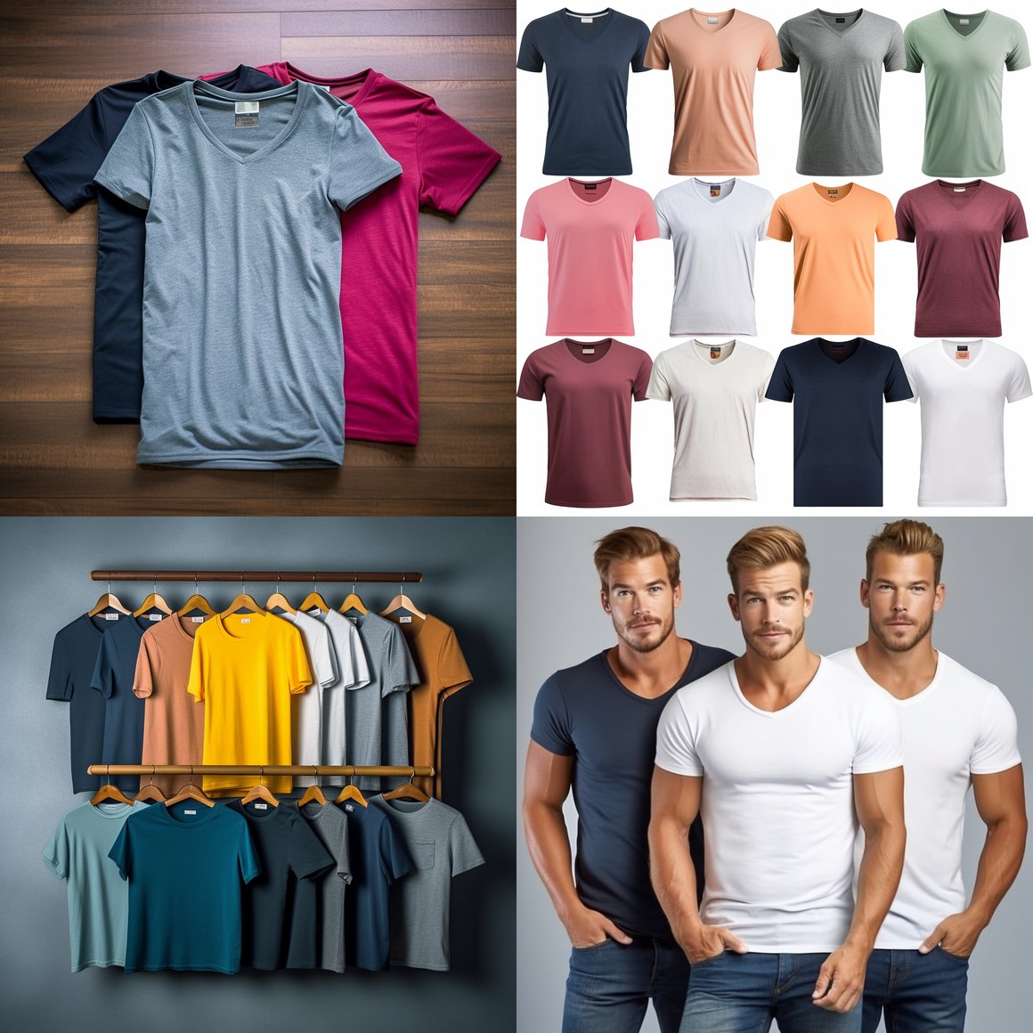 Choosing Between Round Neck and V-neck T-shirts