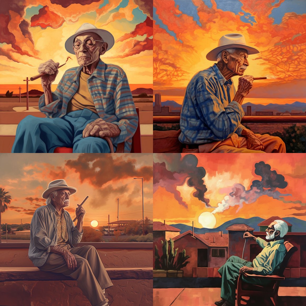 Arizona Sunset - A Picasso Inspired Artwork