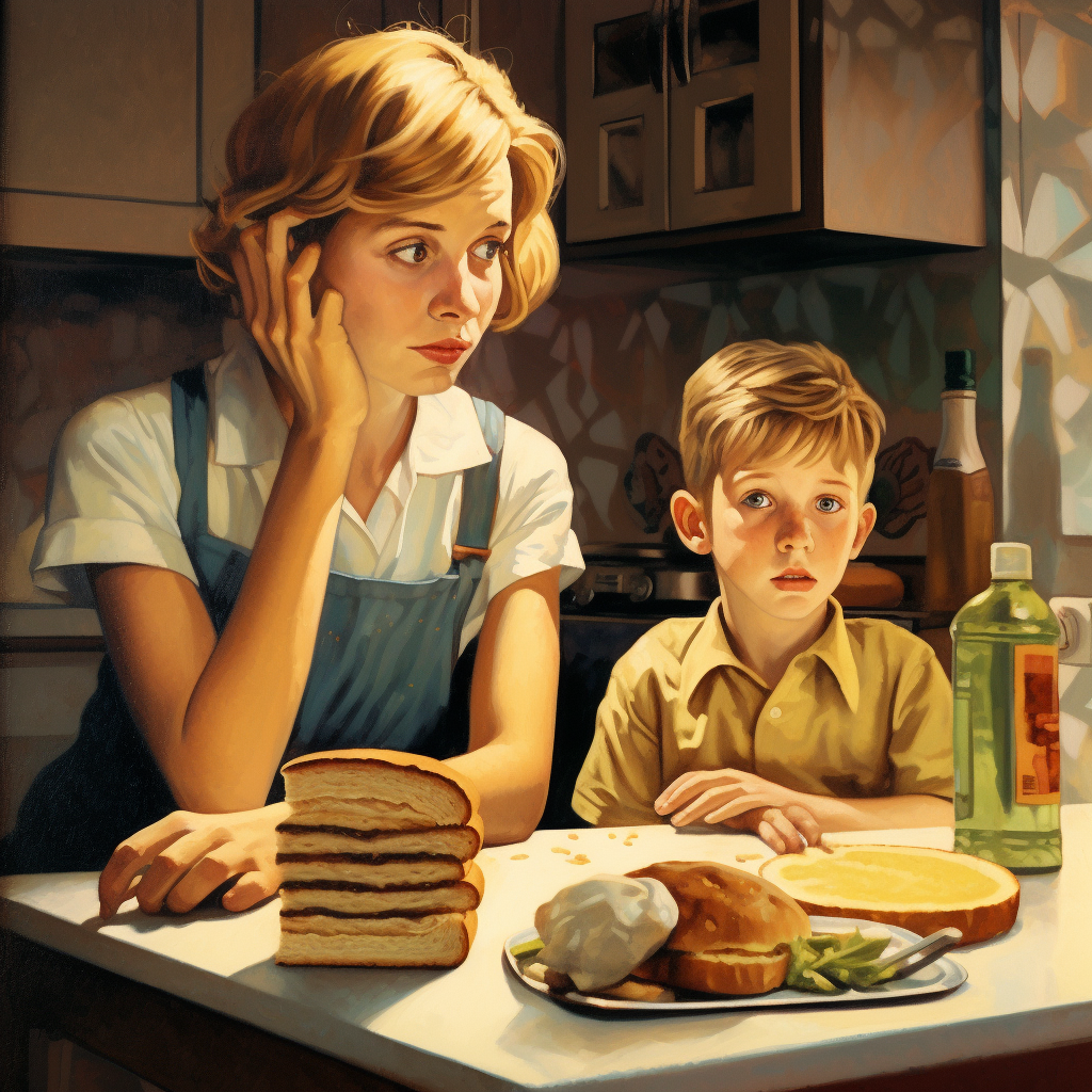 Midday Sandwich Dilemma in the Family Kitchen