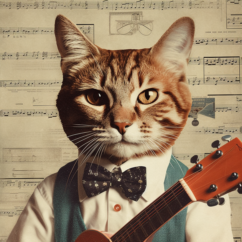 Artful Adventures of a Musician Cat: A Visual Journey