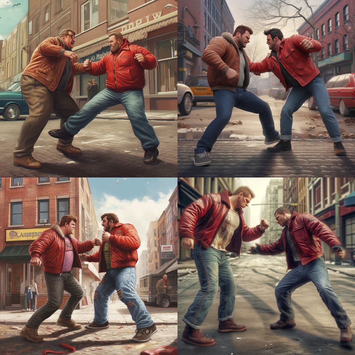 Midday Showdown: David vs Goliath in Modern Metropolis