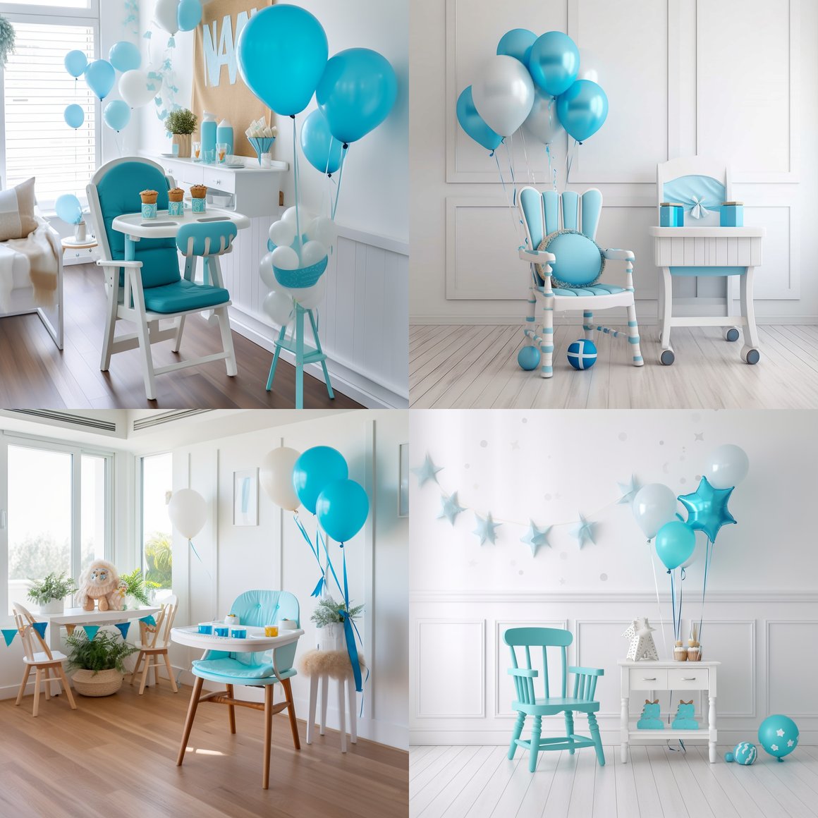 Nautical Beach House Birthday Celebration Setup