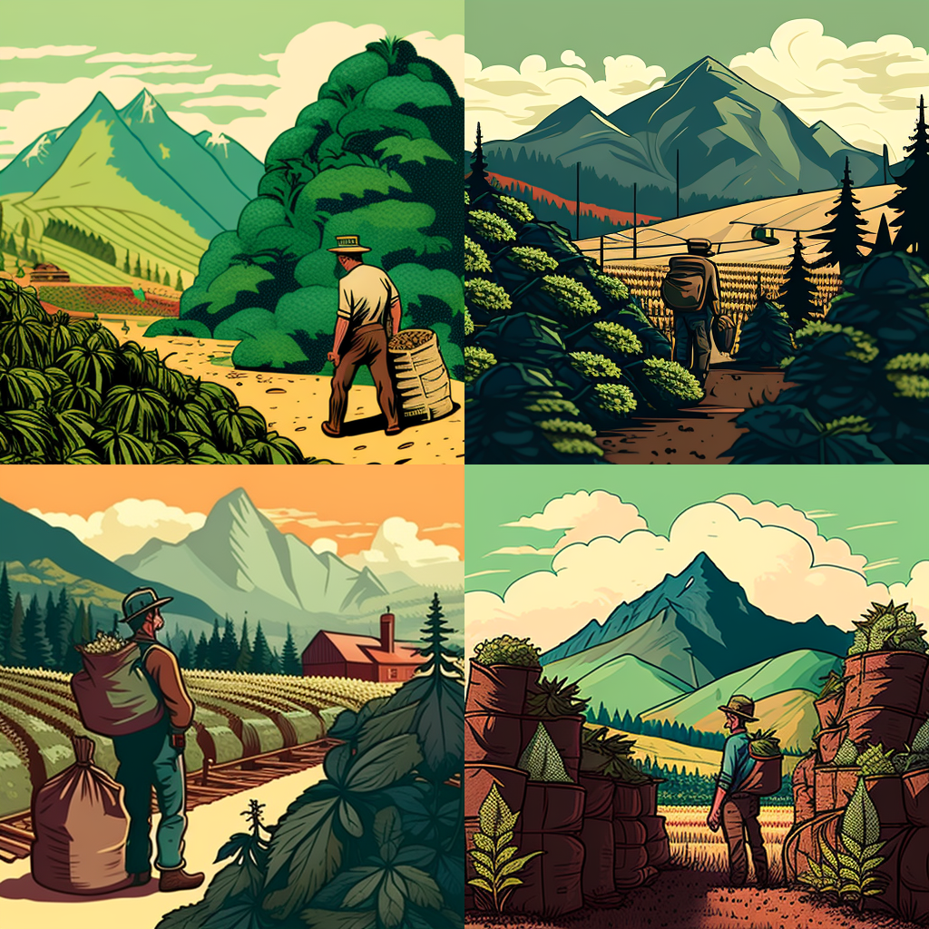 Harvest Time at the Cannabis Fields