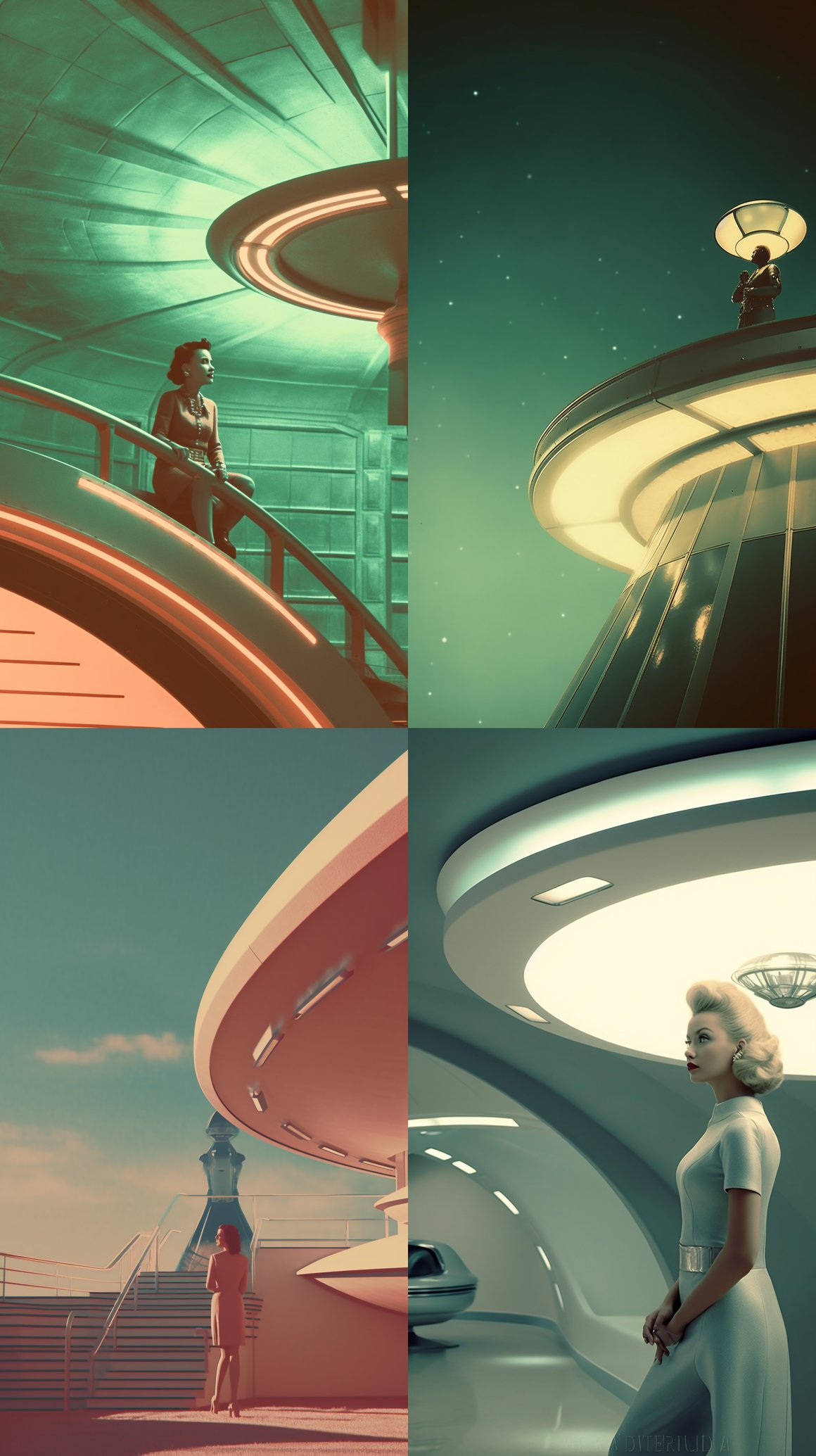 Retro-Futuristic Space Voyage: A 1950s Cinematic Snapshot