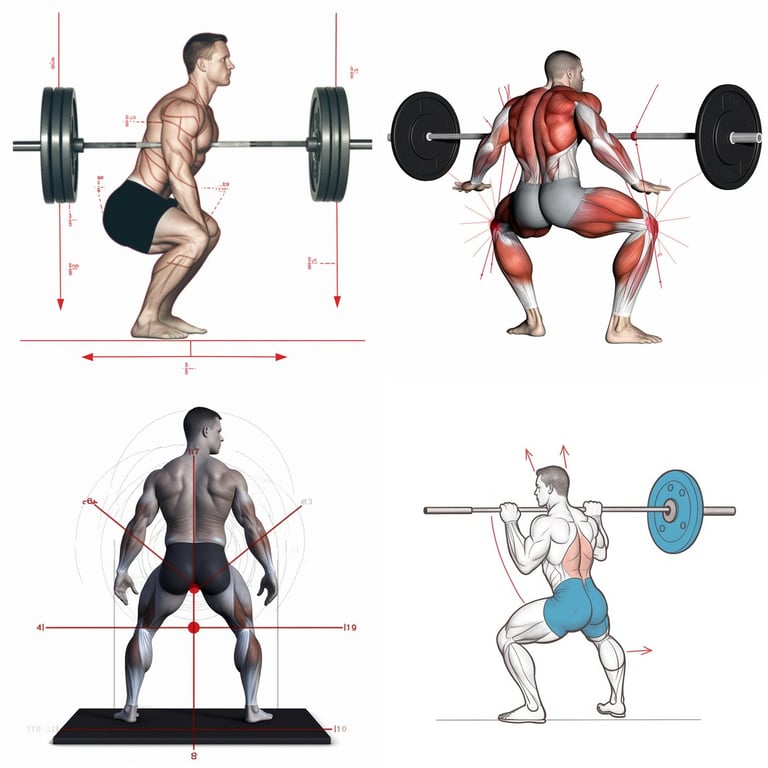 A Detailed Visualization of a Man in a Barbell Back Squat's Bottom ...