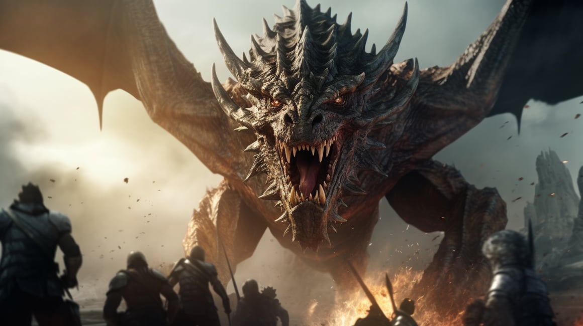 Clash of Valor: Knight Versus Dragon