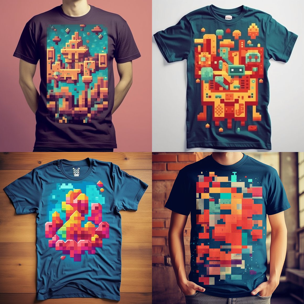 Retro Gaming Pixel Art T-Shirt Design Challenge