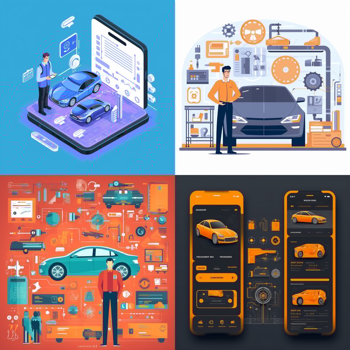 Mid-Way Car Mechanic Diagnostic and Process Interface Design