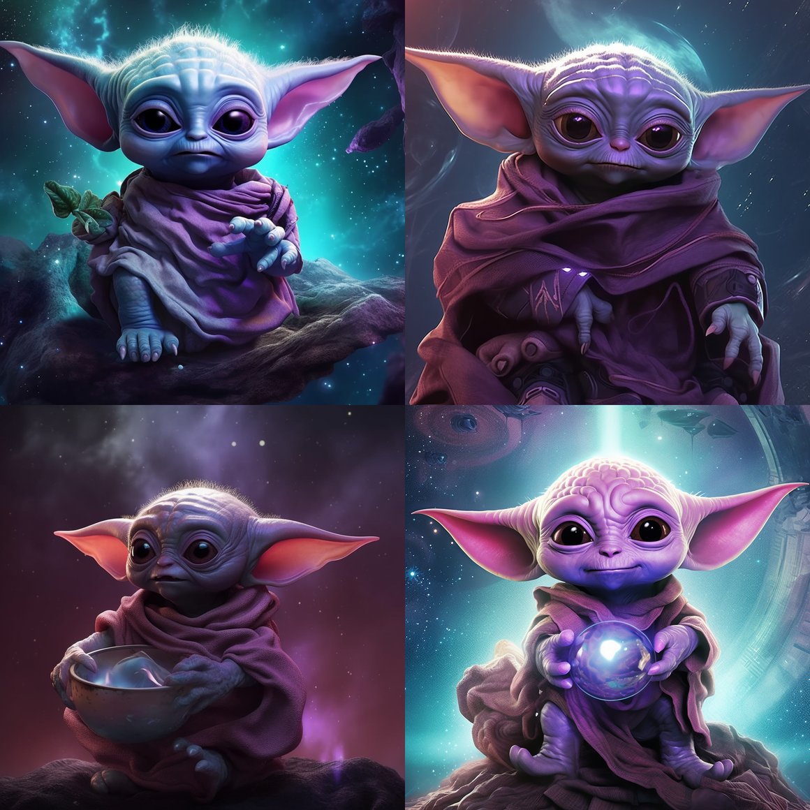 The Rise of Purple Alien Yoda Offspring
