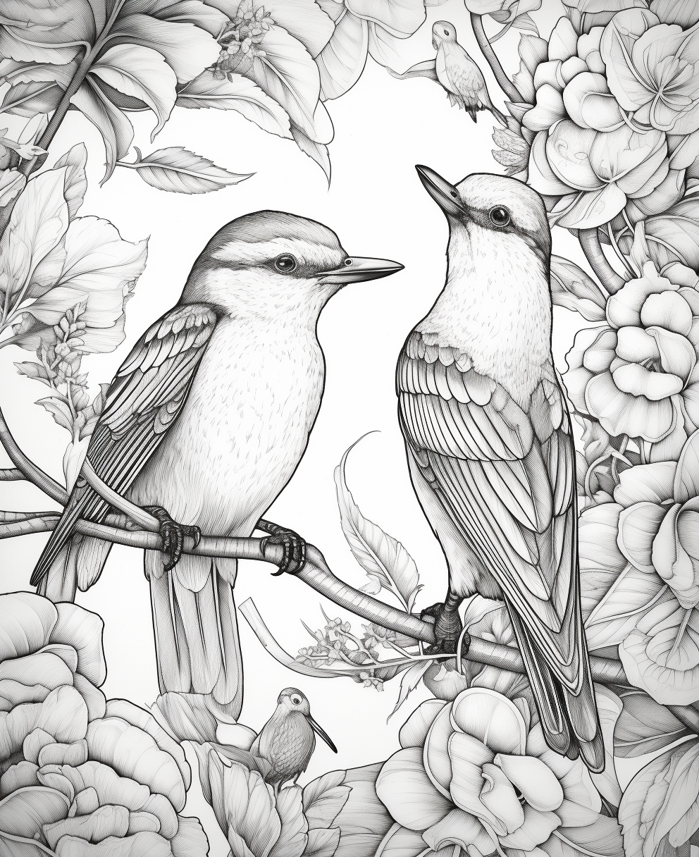Mid-Travel Mandala Bird Coloring Page for Kids