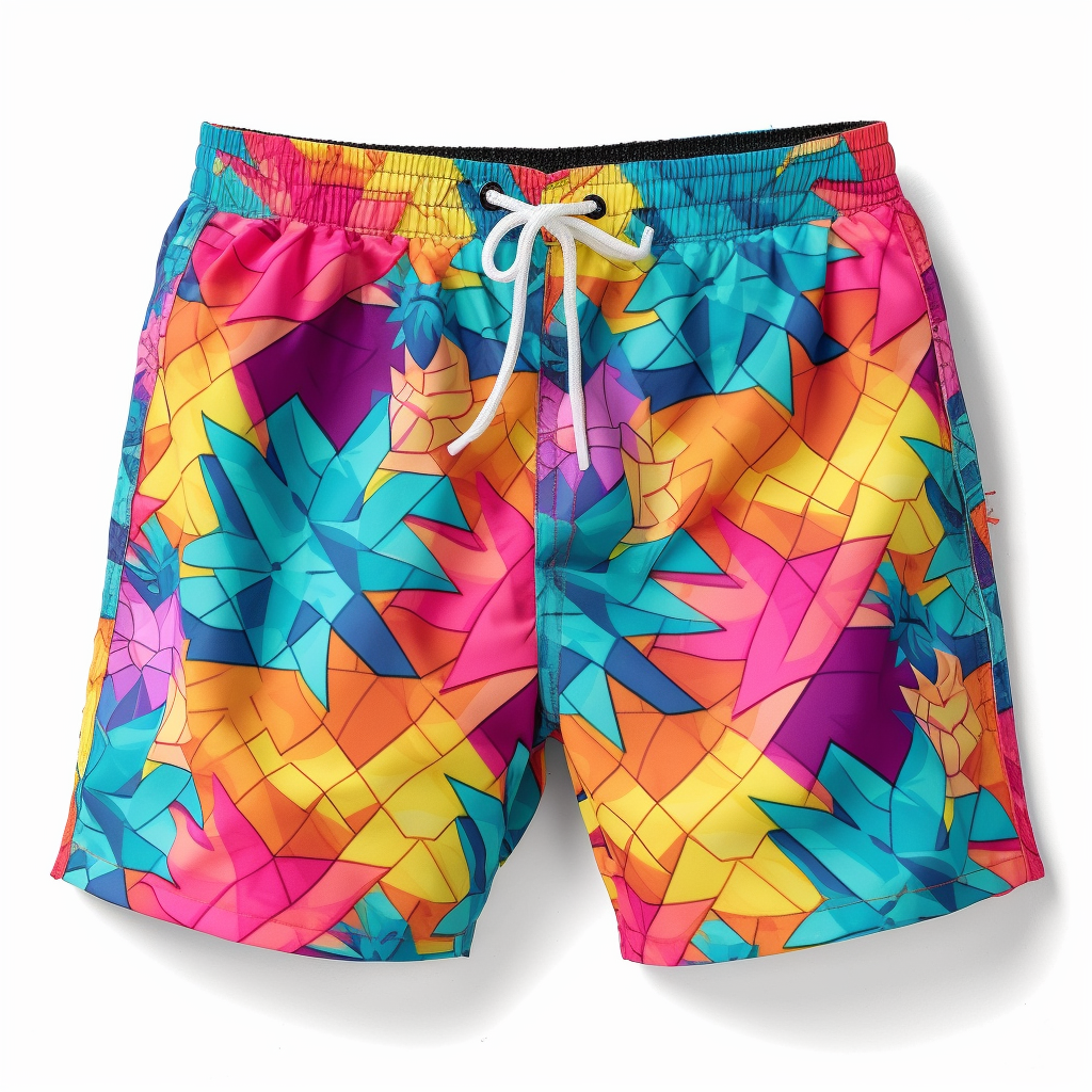 Subtly Pineapple-Esque Funky Modern Unisex Beach Volleyball Shorts Design