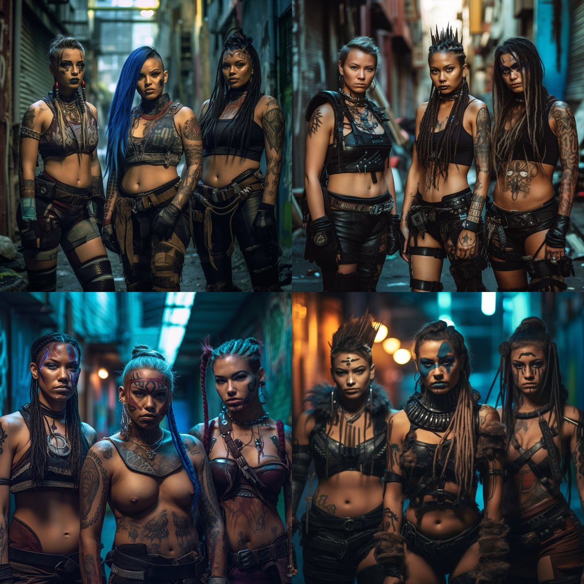 Post-Apocalyptic Native American Warrior Women
