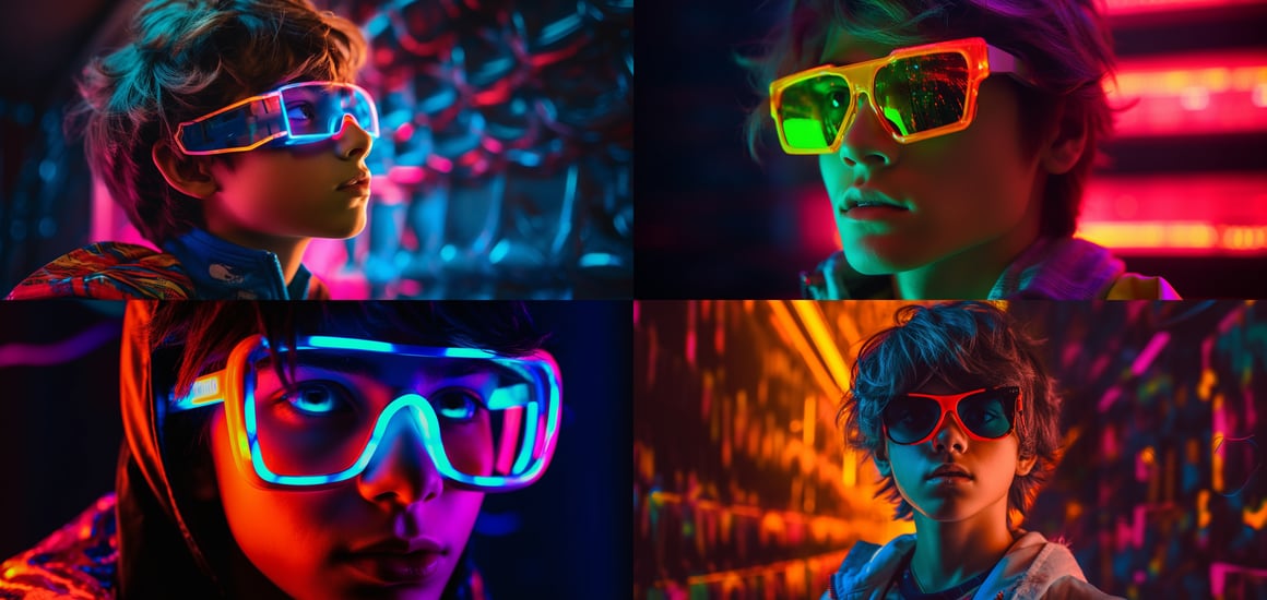 A Teenager's Vibrant Journey Through Pop Art and High Contrast Aesthetics