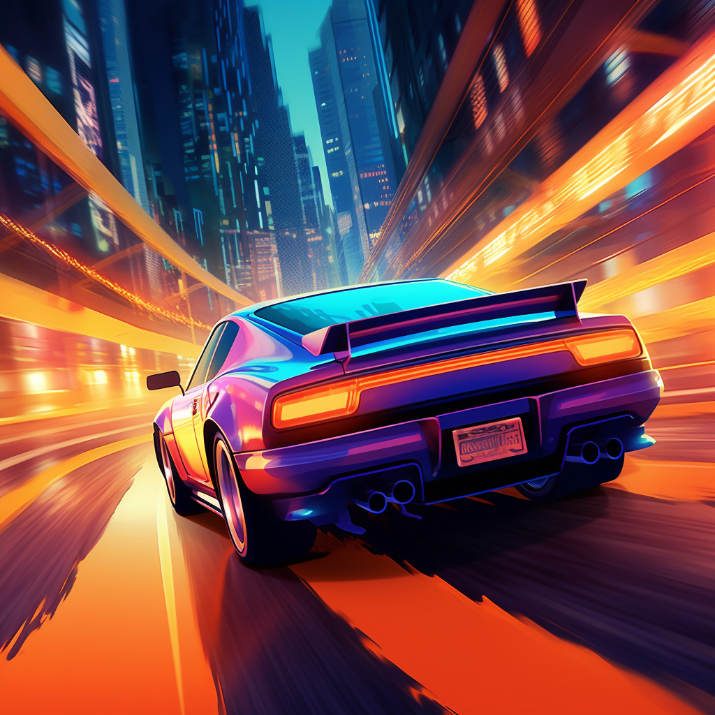 Neon Nights: A Digital Odyssey in High-Speed Chase