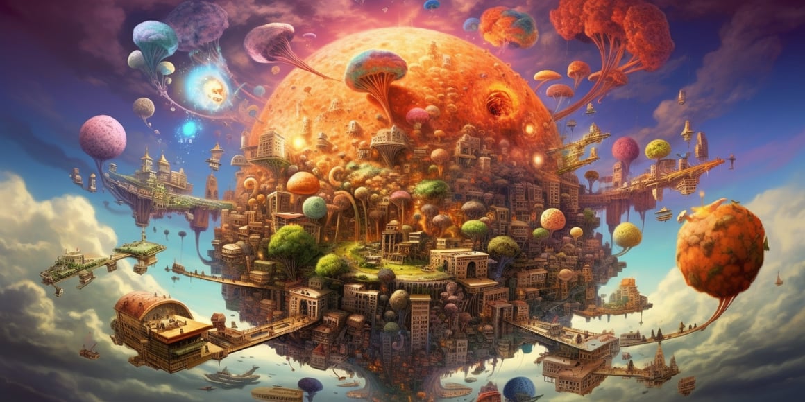 A Surrealistic 3D Vision of Super Intelligence