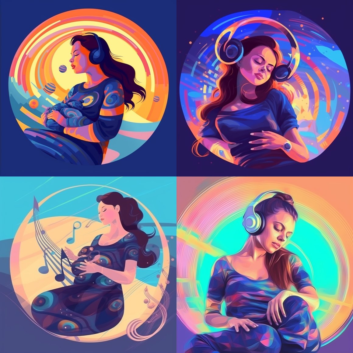 Harmony in Maternity: A Futurism Art Journey